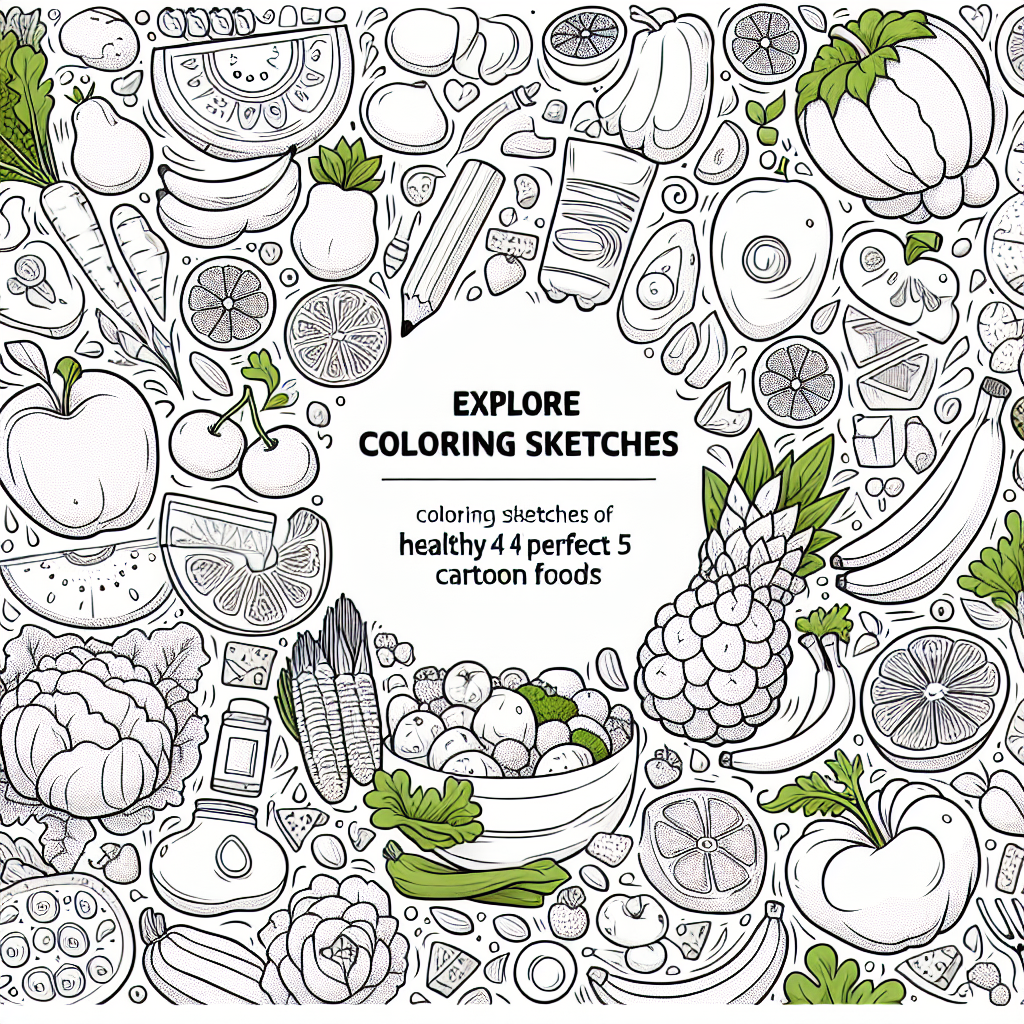 Explore Sketsa Mewarnai Gambar Makanan 4 Sehat 5 Sempurna Kartun untuk